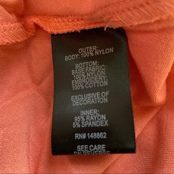 🌻NWT TORRID🌻 2X(18-20) CORAL FLORAL LACE OVERLAY w/FULL SLIP MAXI DRESS - Picture 12 of 15